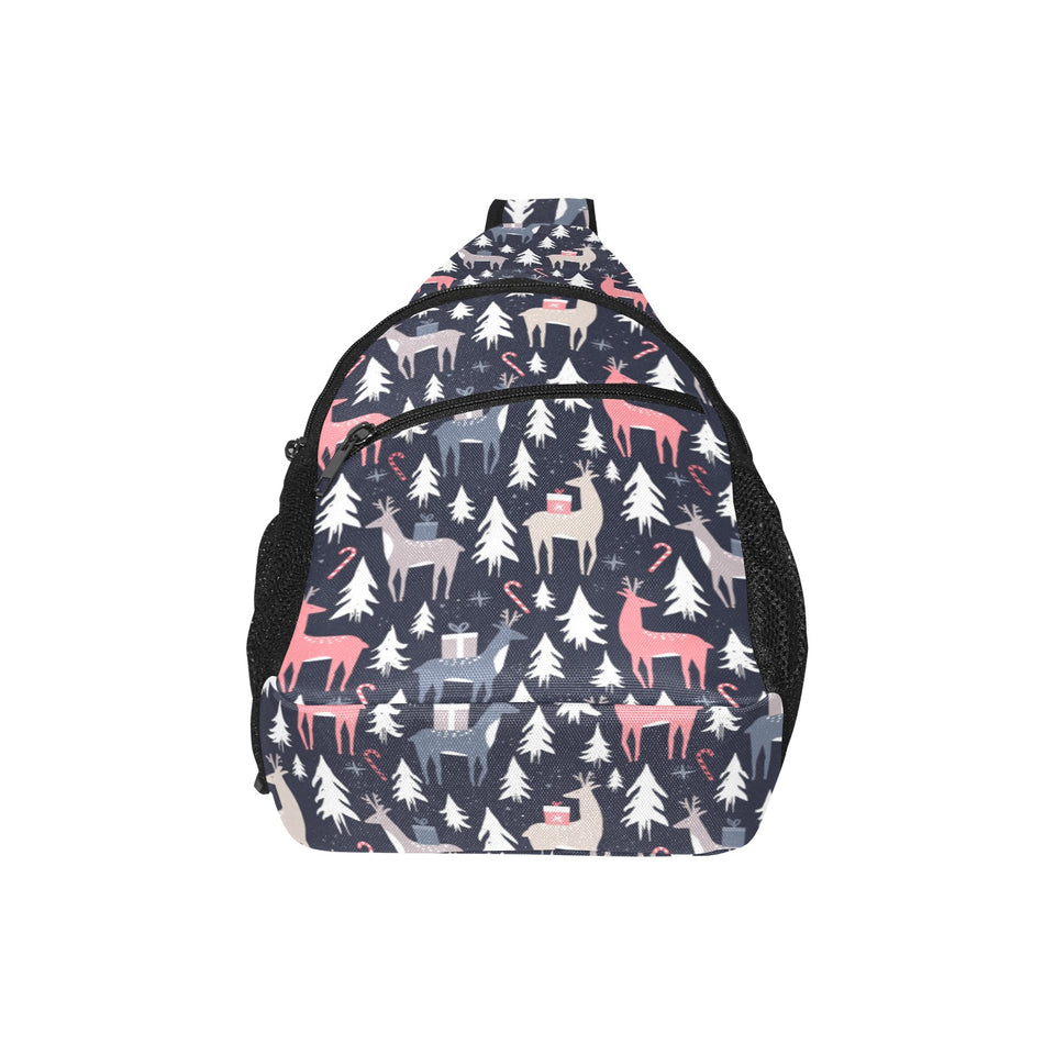 Deers Winter Christmas pattern All Over Print Chest Bag
