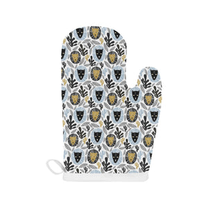 Lion Pattern Print Design 05 Heat Resistant Oven Mitts