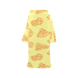 Cheese design pattern Blanket Robe with Sleeves