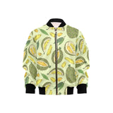 Durian leaves pattern background Kids' Boys' Girls' Bomber Jacket