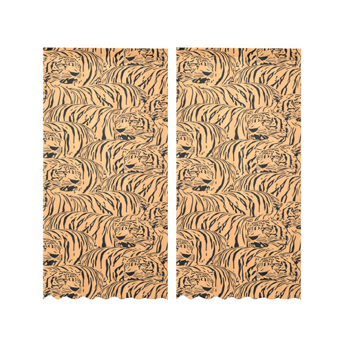 Bengal tigers pattern Gauze Curtain