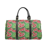 Watermelons tropical palm leaves pattern backgroun Travel Bag