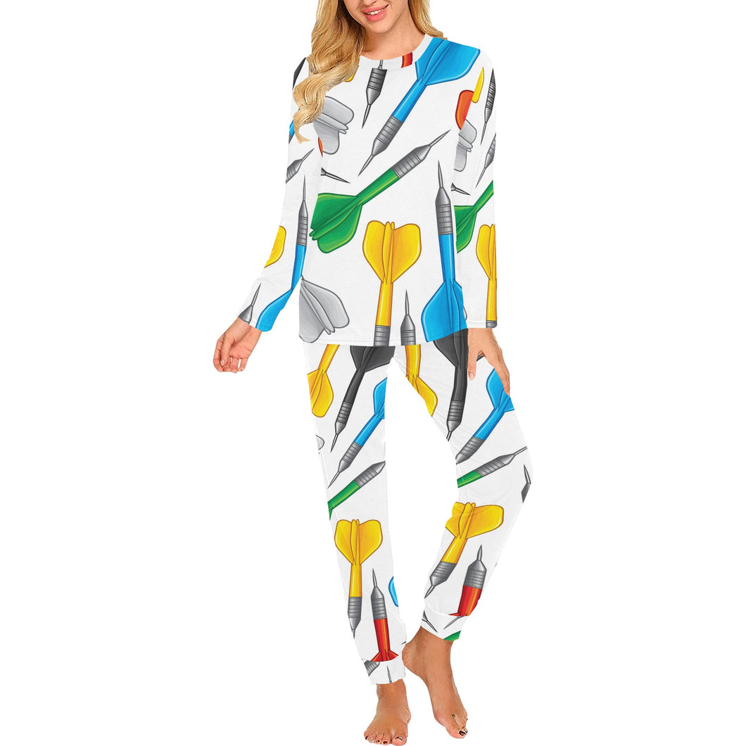 Darts Pattern Print Design 03 Women's All Over Print Pajama Set