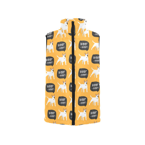 Bull Terrier Pattern Print Design 03 Men's Padded Vest