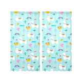 Llama alpaca cactus leaves pattern Gauze Curtain