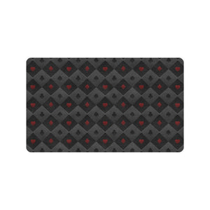 Casino Cards Suits Pattern Print Design 05 Doormat