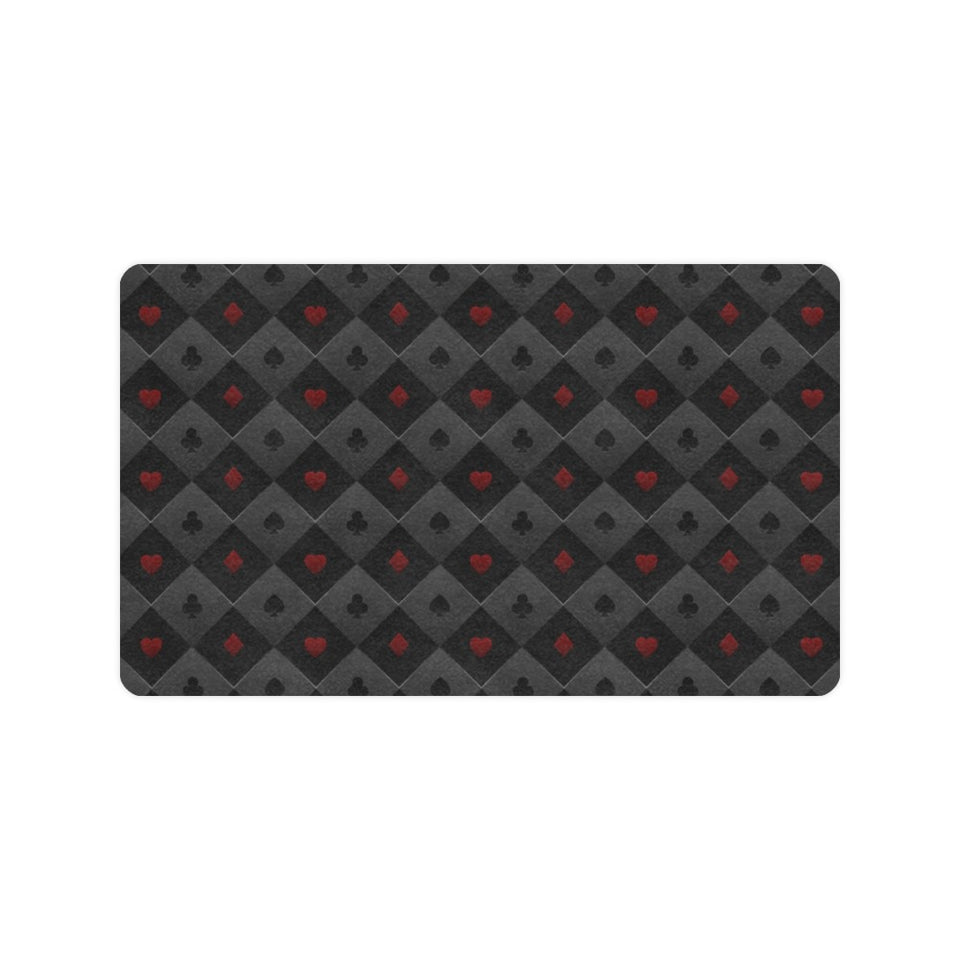 Casino Cards Suits Pattern Print Design 05 Doormat
