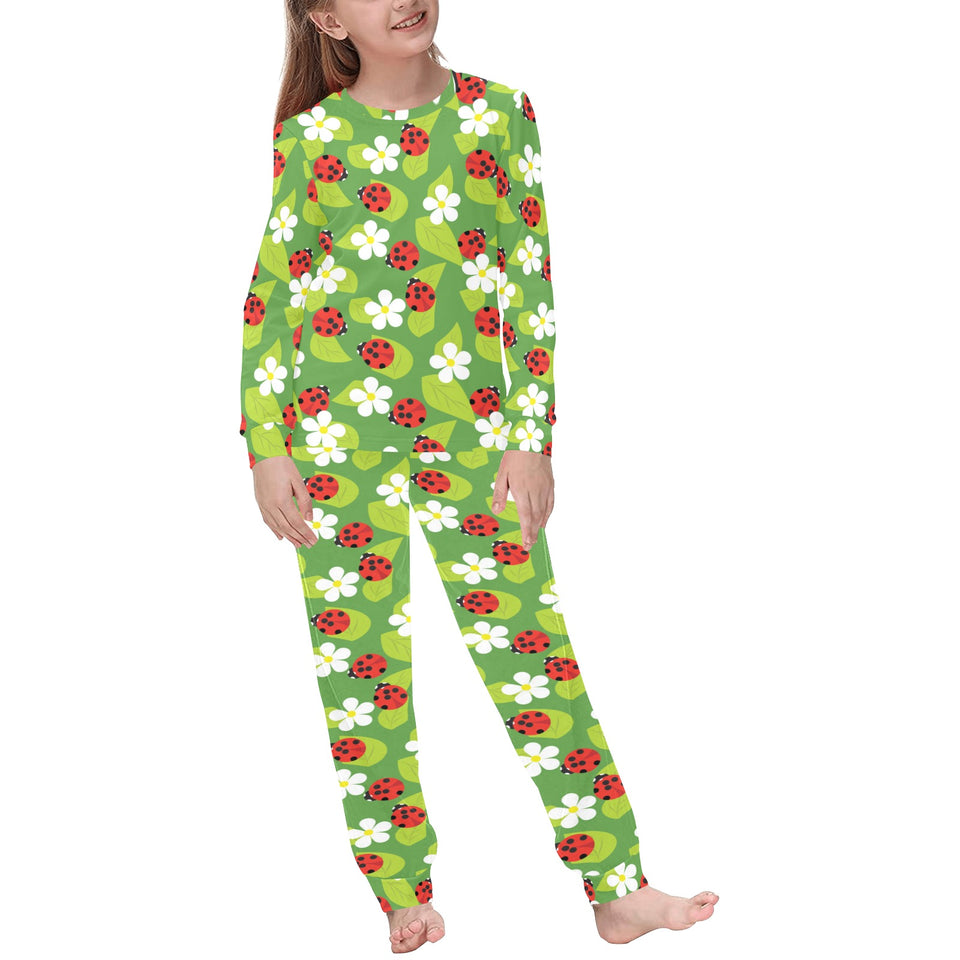 Ladybug Pattern Print Design 01 Kids' Boys' Girls' All Over Print Pajama Set