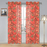 Red Tomato Pattern Gauze Curtain