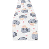 Hedgehog Pattern Print Design 04 Table Runner