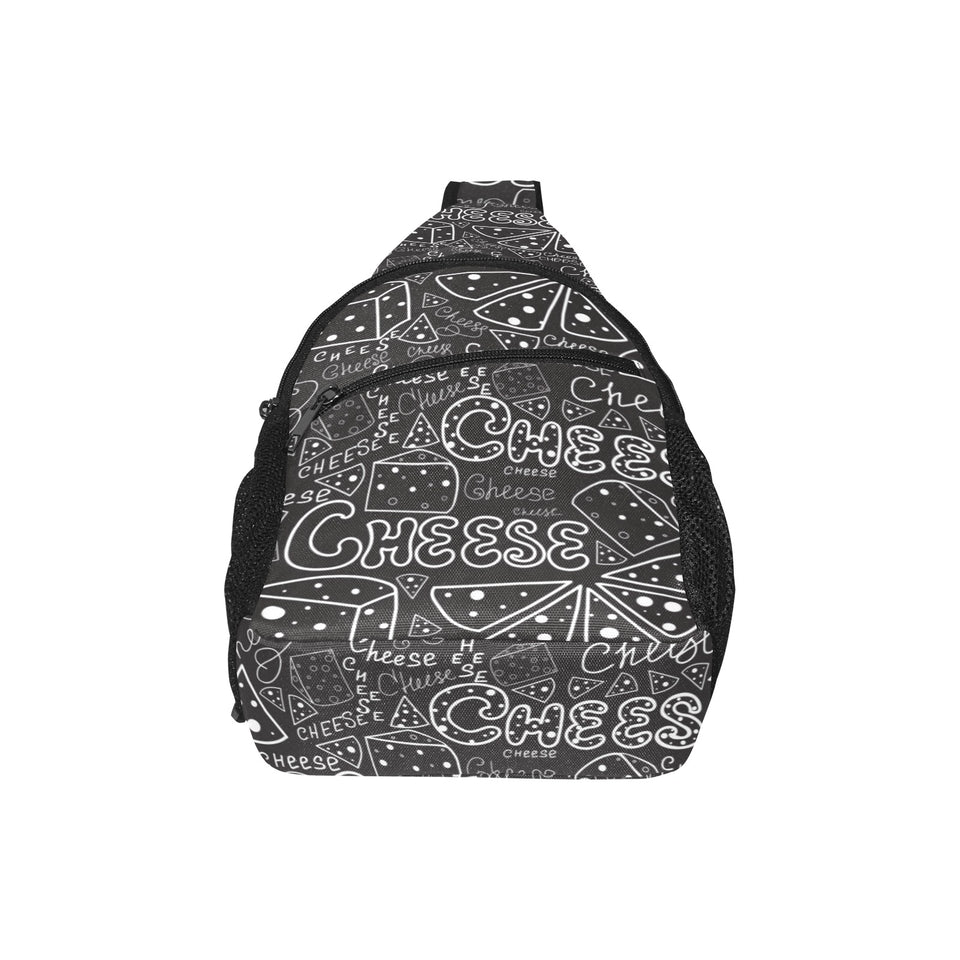 Handwritten cheese pattern All Over Print Chest Bag