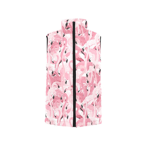 Pink flamingos pattern background Men's Padded Vest