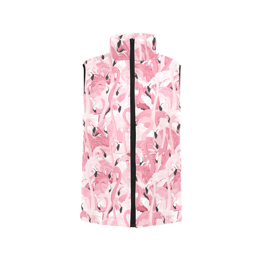 Pink flamingos pattern background Men's Padded Vest