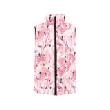 Pink flamingos pattern background Men's Padded Vest