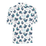 Pigeon Pattern Print Design 02 Men's All Over Print Polo Shirt