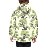 Bonsai pattern Kids' Boys' Girls' Padded Hooded Jacket