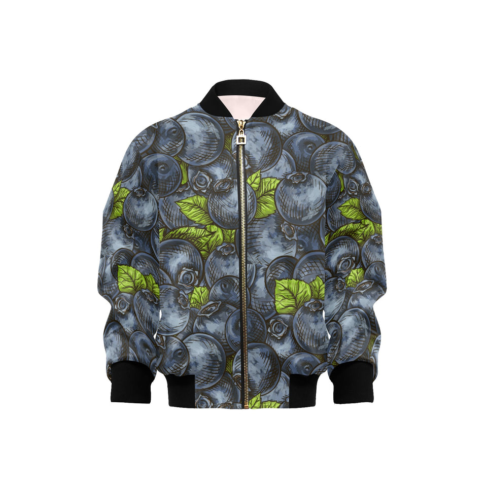 blueberry pattern Kids' Boys' Girls' Bomber Jacket