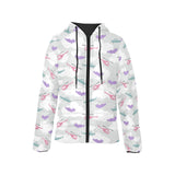 Helicopter plane pattern Women's Padded Hooded Jacket