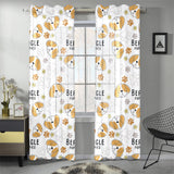 Cute beagle dog pattern background Gauze Curtain