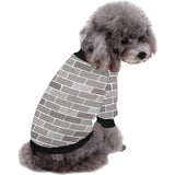 Brick Printed Pattern Print Design 05 All Over Print Pet Dog Round Neck Fuzzy Shirt