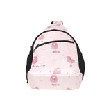 Poodle dog pink color theme All Over Print Chest Bag