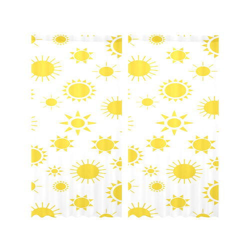 Sun pattern Gauze Curtain