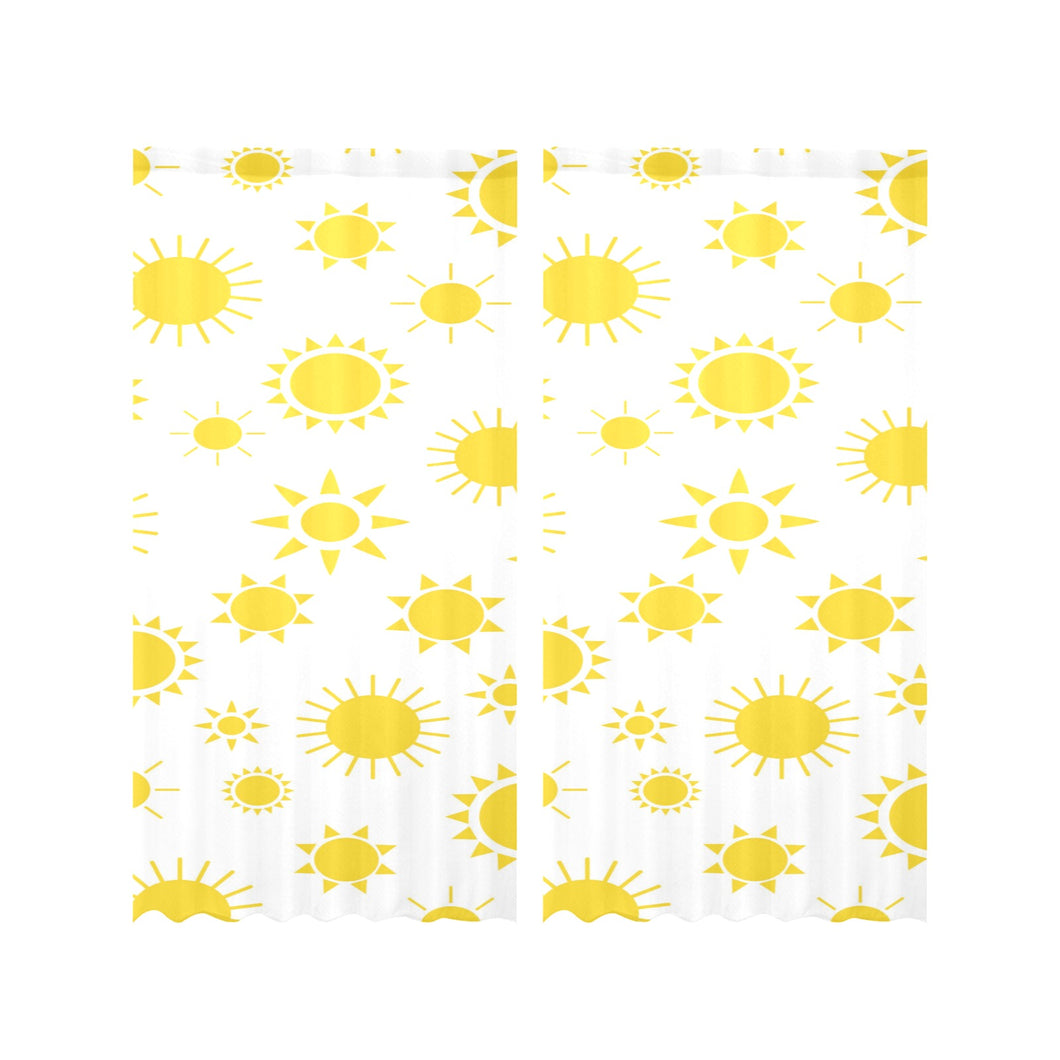 Sun pattern Gauze Curtain