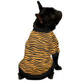 Bengal tigers skin print pattern background All Over Print Pet Dog Round Neck Fuzzy Shirt