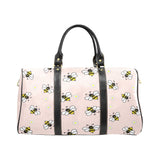 Cute bee flower pattern pink background Travel Bag