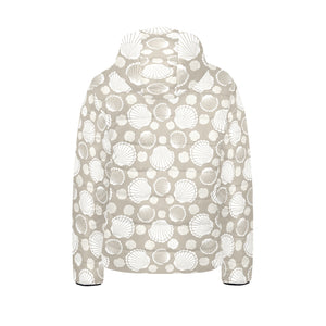 Scallop shell pattern Kids' Boys' Girls' Padded Hooded Jacket