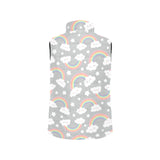Cute rainbow clound star pattern Women's Padded Vest