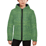 Crocodile Skin Printed Kids' Boys' Girls' Padded Hooded Jacket