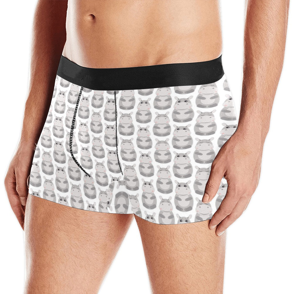 Hippopotamus Pattern Print Design 05 Men's All Over Print Boxer Briefs Men's Underwear