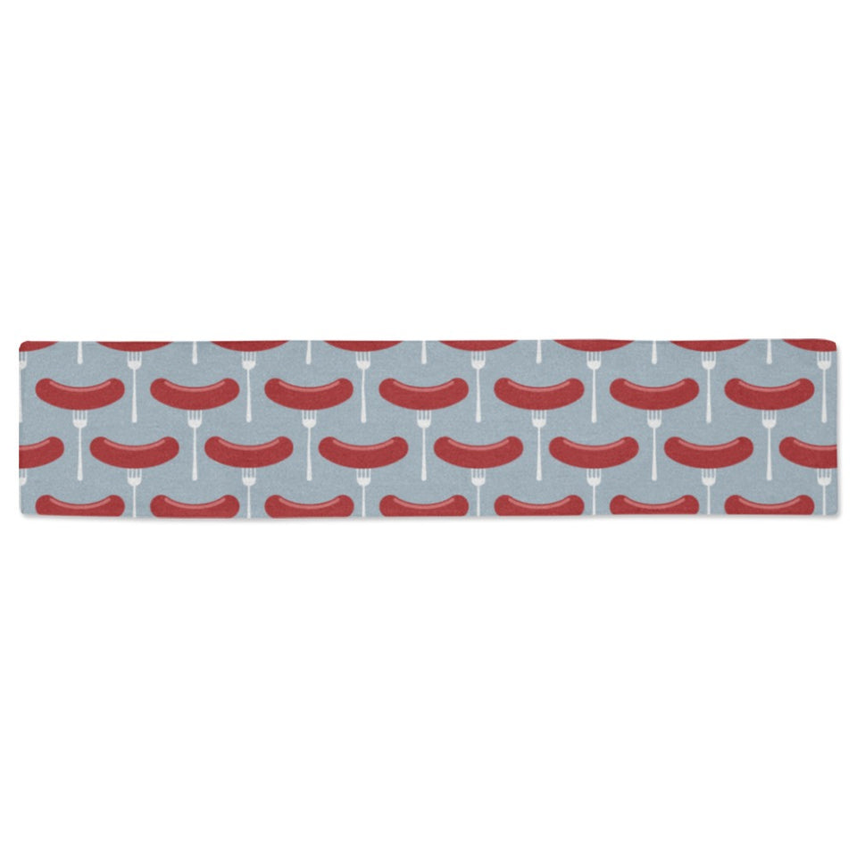 Sausage Pattern Print Design 02 Table Runner