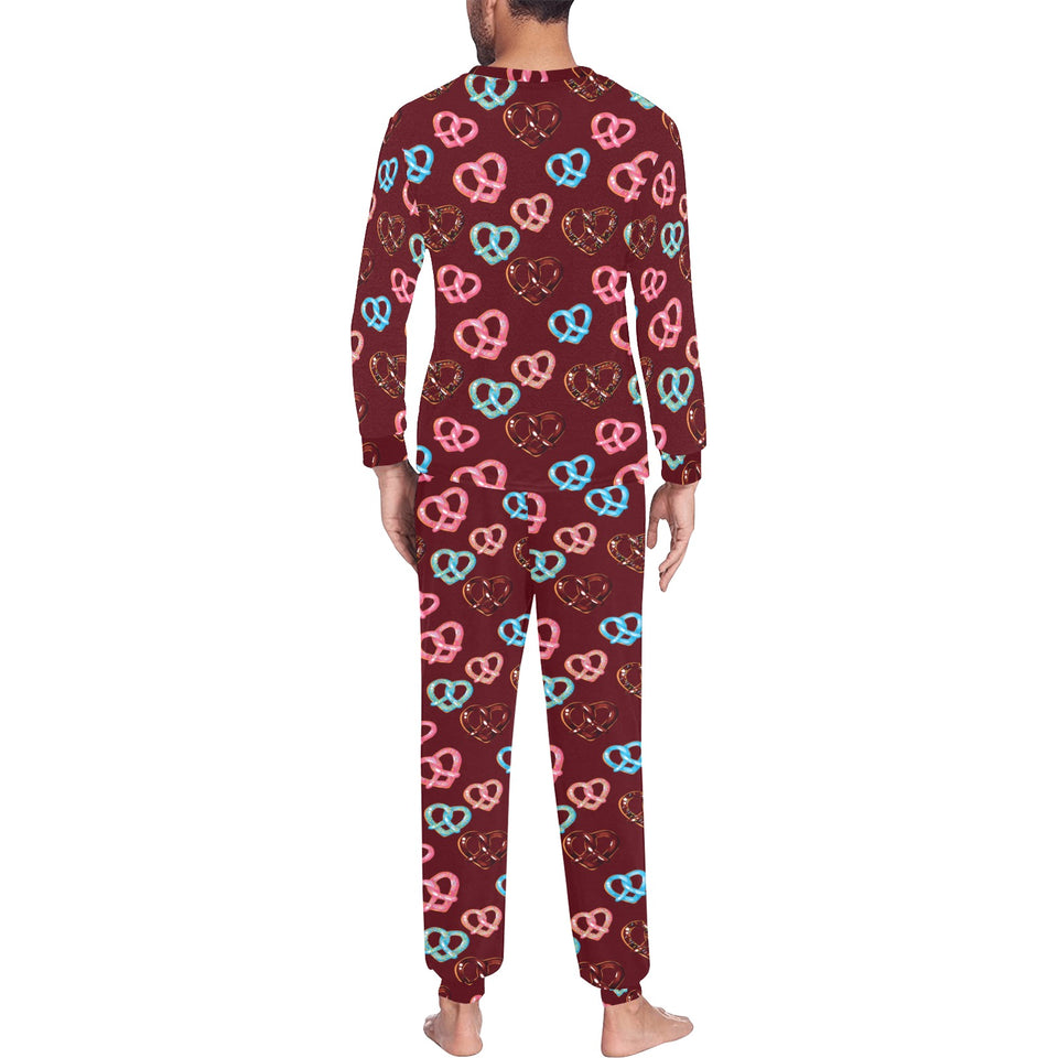 Pretzels Pattern Print Design 05 Men's All Over Print Pajama