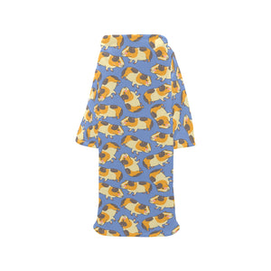 Guinea Pig Pattern Print Design 02 Blanket Robe with Sleeves