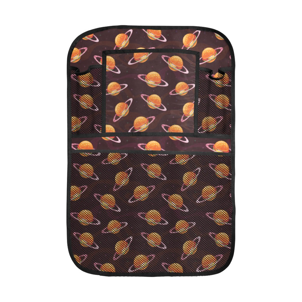 Hamburger Pattern Print Design 05 Car Seat Back Organizer