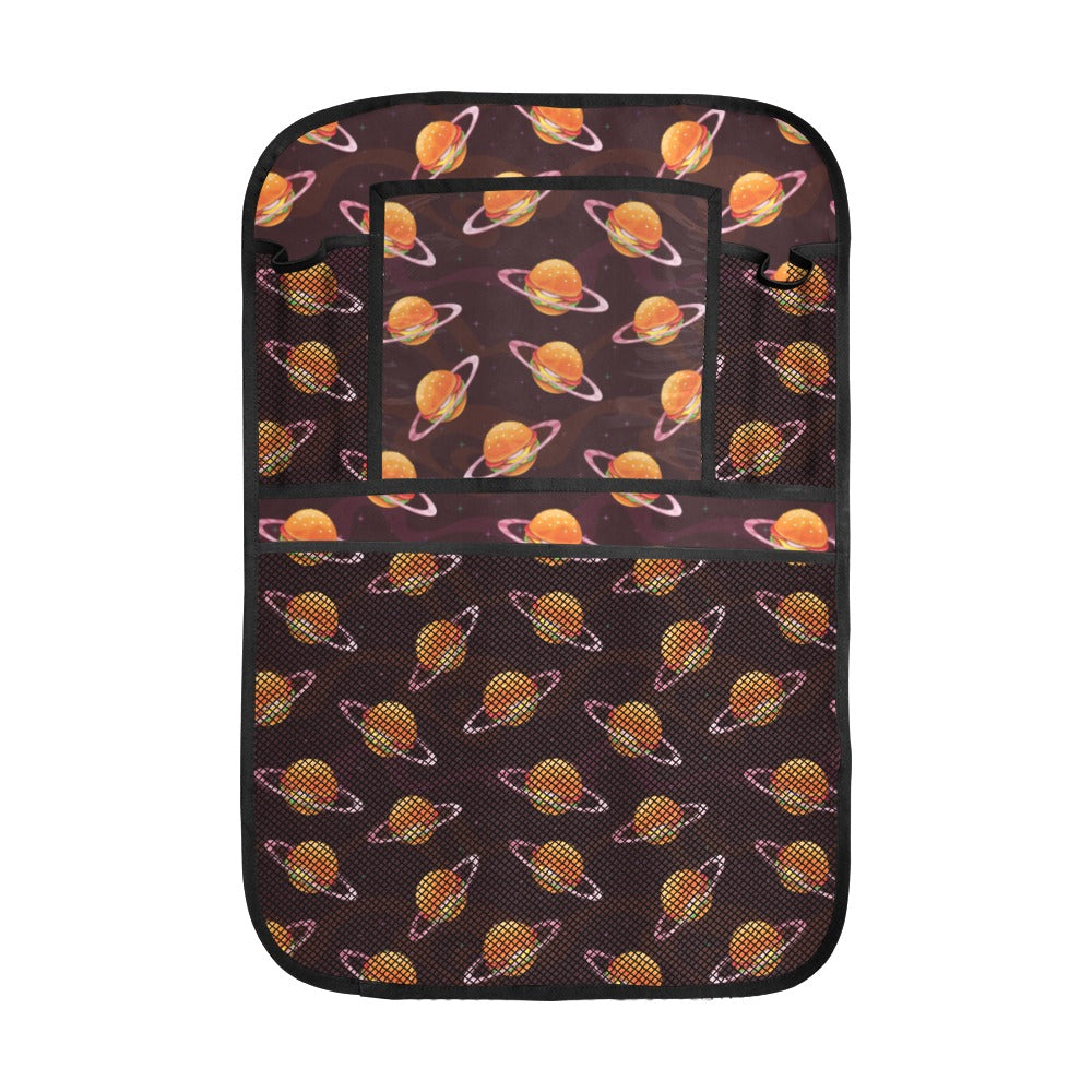 Hamburger Pattern Print Design 05 Car Seat Back Organizer