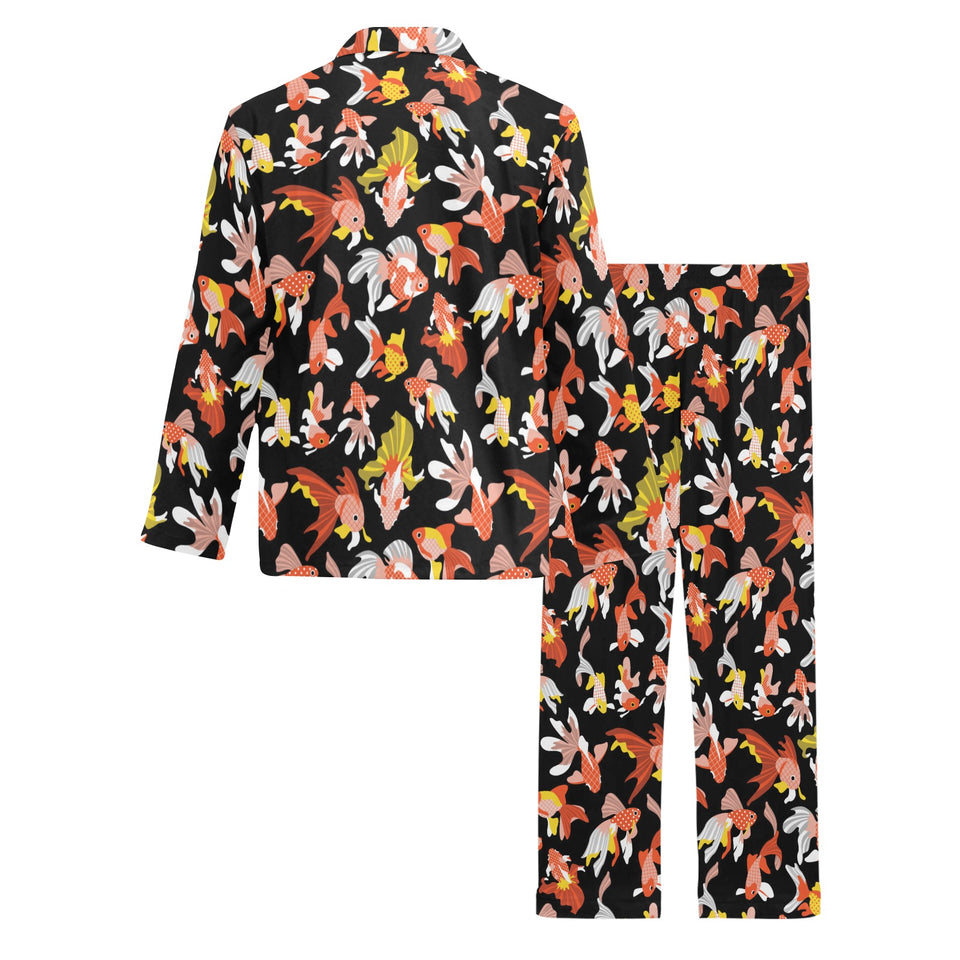 Goldfish Pattern Print Design 03 Men's Long Pajama Set