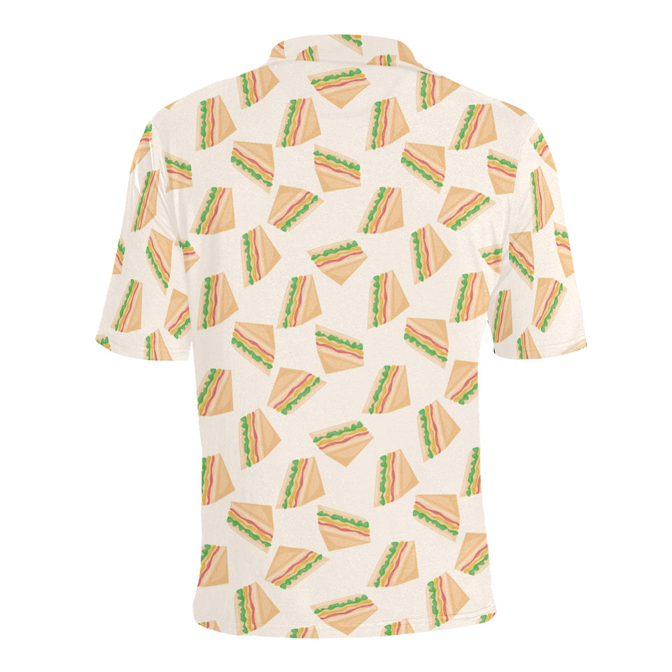 Sandwich Pattern Print Design 01 Men's All Over Print Polo Shirt