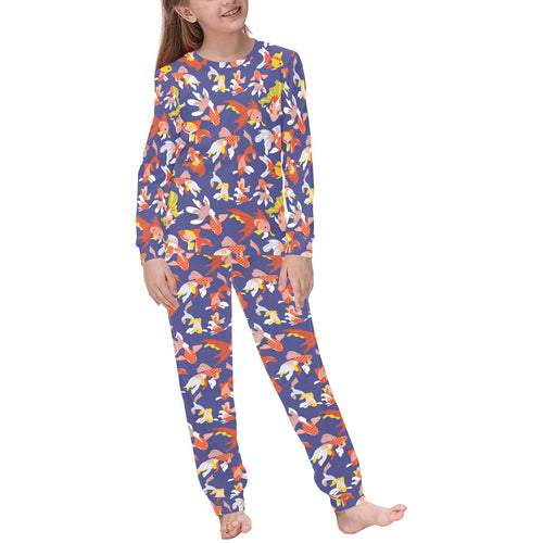 Goldfish Pattern Print Design 04 Kids' Boys' Girls' All Over Print Pajama Set