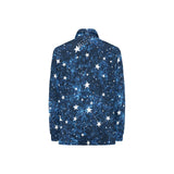Night sky star pattern Women's Long Sleeve Polo Shirt