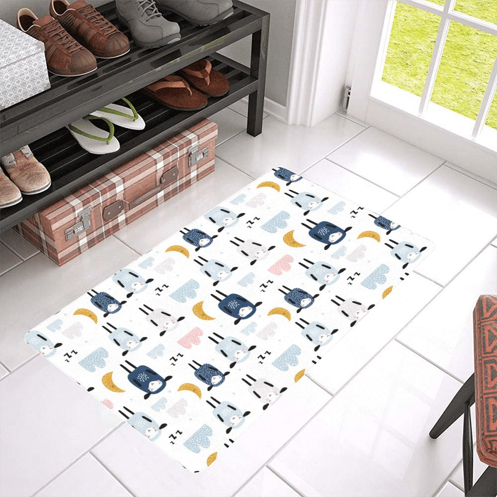 Cute sleeping sheep moon cloud pattern Doormat