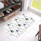 Cute sleeping sheep moon cloud pattern Doormat