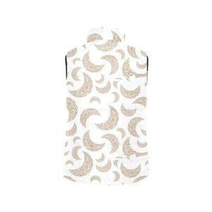 Cool gold moon abstract pattern Men's Padded Vest