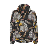 Eagle Pattern Print Design 05 Men's Padded Hooded Jacket