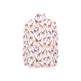 Giraffe Pattern Print Design 02 Women's Long Sleeve Polo Shirt