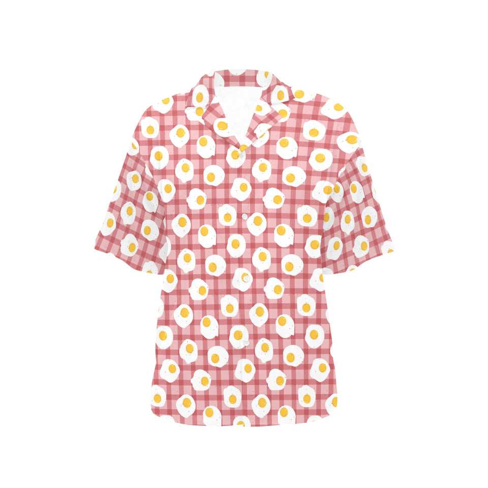 Fried Eggs Pattern Print Design 03 Women's All Over Print Hawaiian Shirt