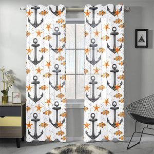 Clown Fish Pattern Print Design 02 Gauze Curtain