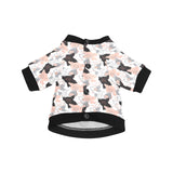 Pig Pattern Print Design 05 All Over Print Pet Dog Round Neck Fuzzy Shirt